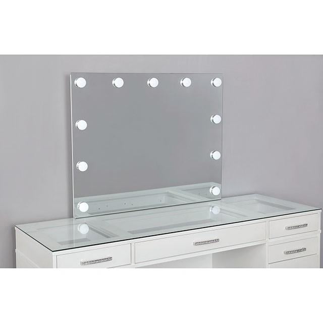 Valentina Vanity Set White & Dark Gray - Olympia Furniture (Saint George, Utah)