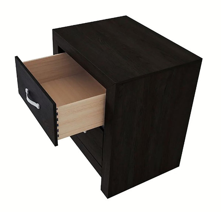 Crown Mark Furniture Jaylen 2 Drawer Nightstand in Black - Olympia Furniture (Saint George, Utah)