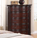 Crown Mark Furniture Sheffield 6-Drawer Chest in Dark Cherry - Olympia Furniture (Saint George, Utah)