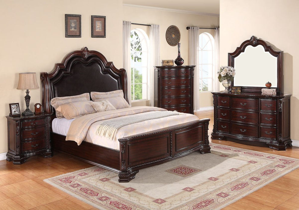 Crown Mark Furniture Sheffield Drawer Dresser in Dark Cherry - Olympia Furniture (Saint George, Utah)