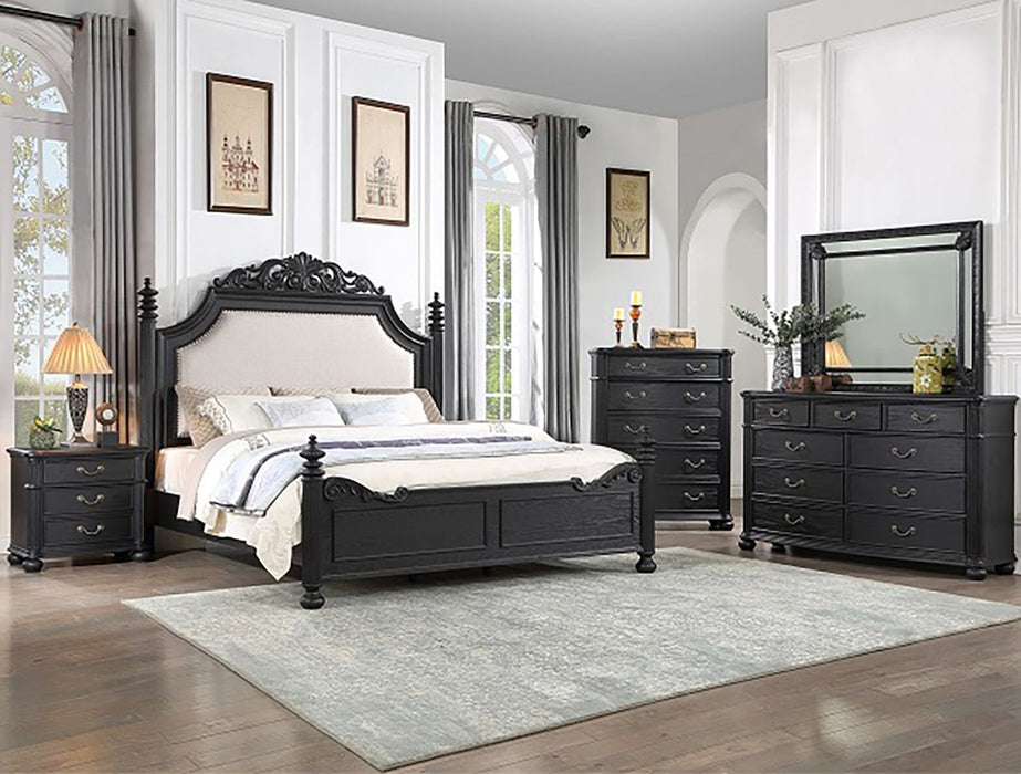 Crown Mark Furniture Kingsbury Queen Panel Bed in Black B1130-Q - Olympia Furniture (Saint George, Utah)