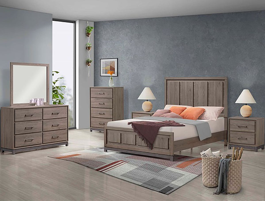 Crown Mark Furniture River Dresser Mirror in Brown