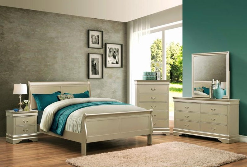 Crown Mark Louis Philip Mirror in Champagne - Olympia Furniture (Saint George, Utah)