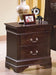 Crown Mark Furniture Louis Philip Nightstand in Dark Cherry - Olympia Furniture (Saint George, Utah)