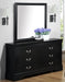Crown Mark Furniture Louis Philip Dresser Mirror in Black - Olympia Furniture (Saint George, Utah)