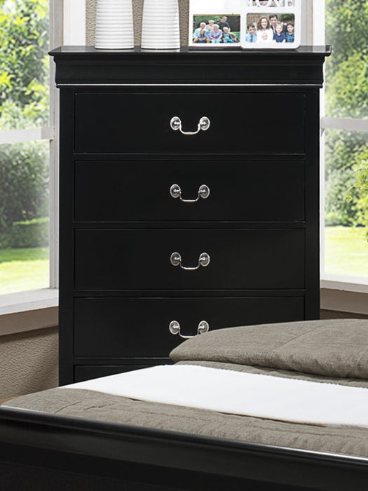 Crown Mark Furniture Louis Philip Drawer Chest in Black - Olympia Furniture (Saint George, Utah)
