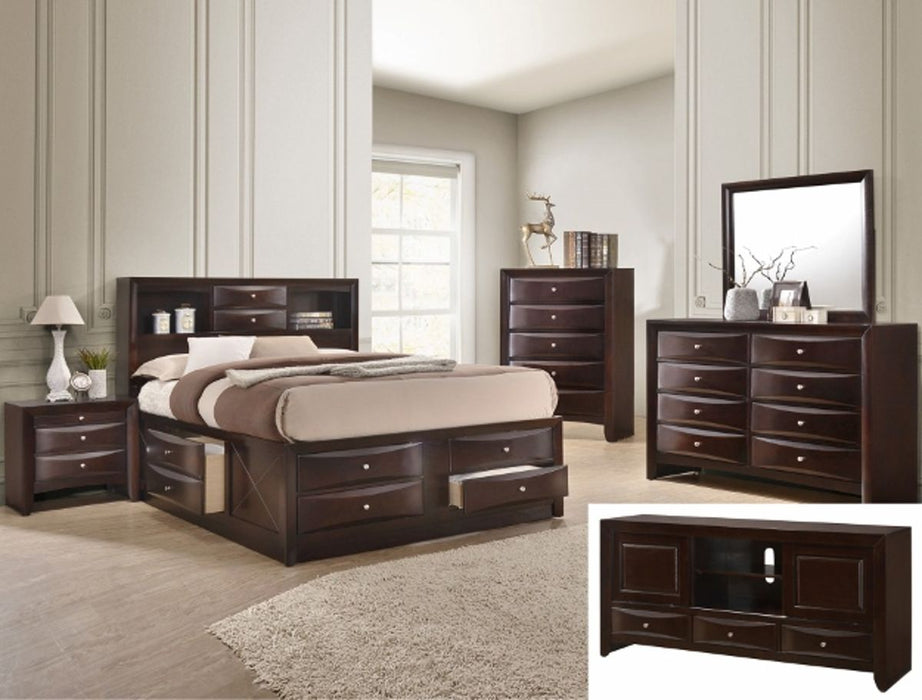 Crown Mark Emily Mirror in Dark Cherry - Olympia Furniture (Saint George, Utah)