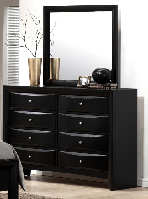 Crown Mark Furniture Emily Dresser Mirror in Black - Olympia Furniture (Saint George, Utah)