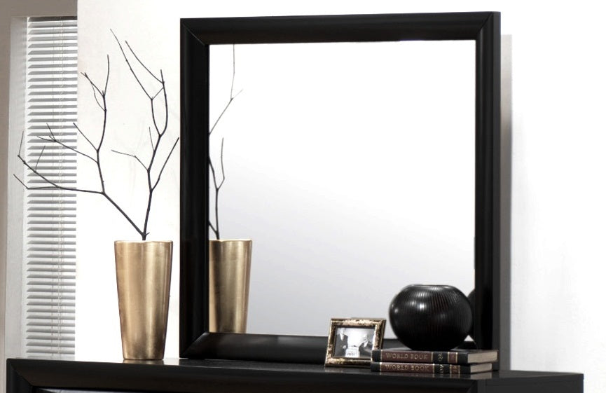 Crown Mark Furniture Emily Dresser Mirror in Black - Olympia Furniture (Saint George, Utah)