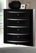 Crown Mark Furniture Emily Drawer Chest in Black - Olympia Furniture (Saint George, Utah)