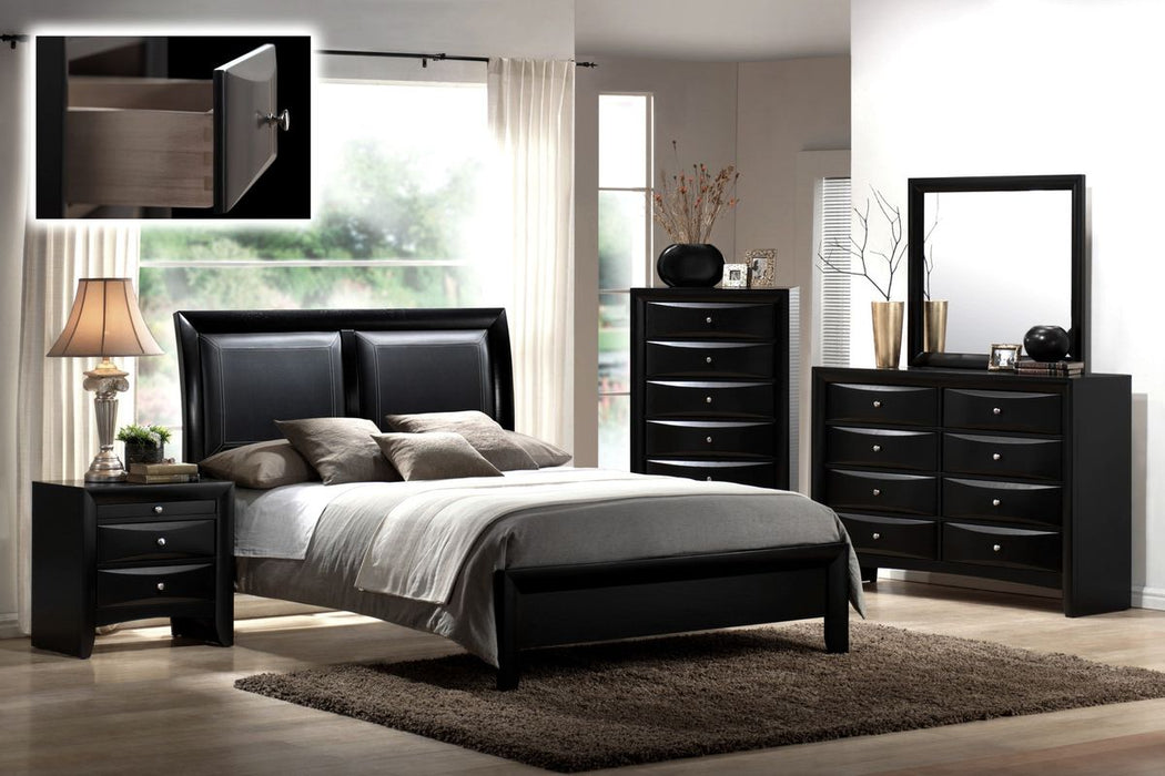 Crown Mark Furniture Emily Dresser Mirror in Black - Olympia Furniture (Saint George, Utah)
