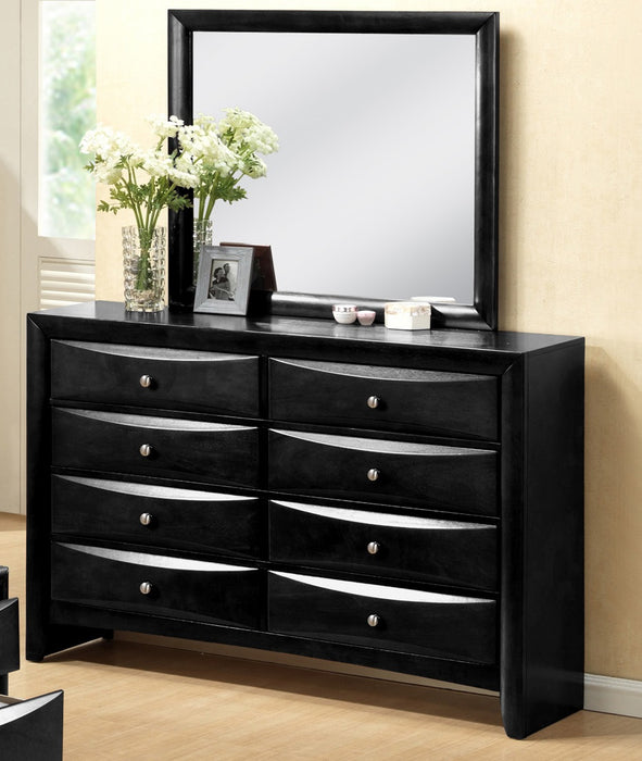 Crown Mark Furniture Emily Dresser Mirror in Black - Olympia Furniture (Saint George, Utah)