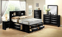 Crown Mark Furniture Emily Captain's Queen Bed in Black - Olympia Furniture (Saint George, Utah)