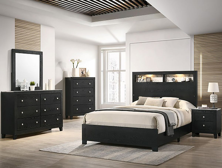 Crown Mark Furniture Cadence 4 Drawer Chest in Black - Olympia Furniture (Saint George, Utah)
