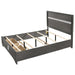 Crown Mark Regata Queen Storage Bed in Grey - Olympia Furniture (Saint George, Utah)