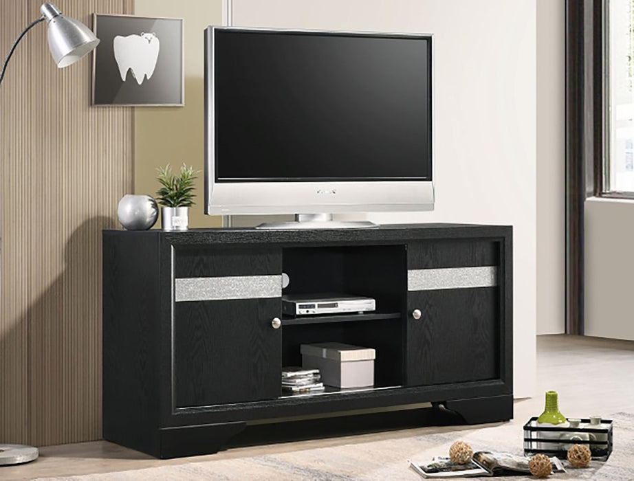 Crown Mark Furniture Regata TV Stand in Black - Olympia Furniture (Saint George, Utah)