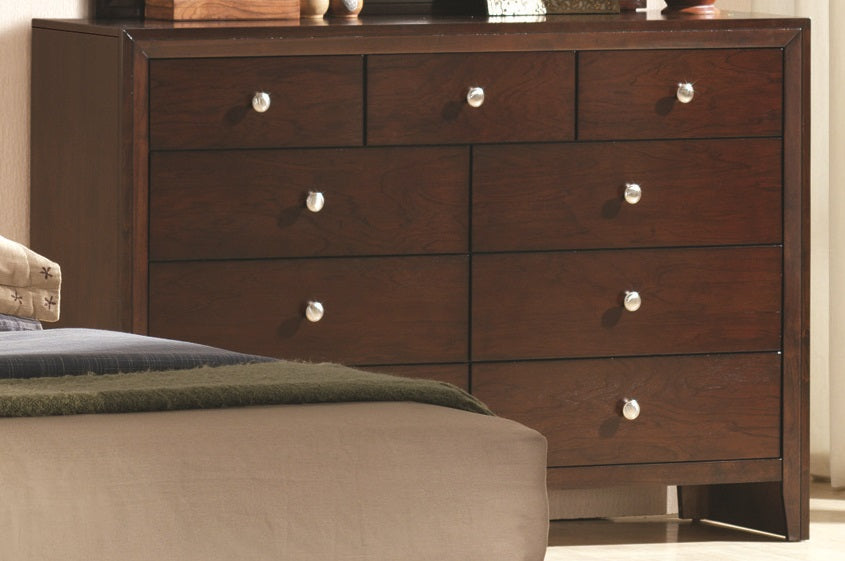 Crown Mark Furniture Evan Dresser in Warm Brown - Olympia Furniture (Saint George, Utah)