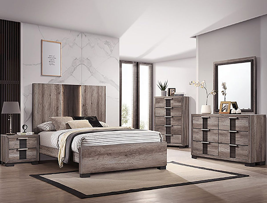 Crown Mark Furniture Rangley 6 Drawer Dresser in Brown - Olympia Furniture (Saint George, Utah)
