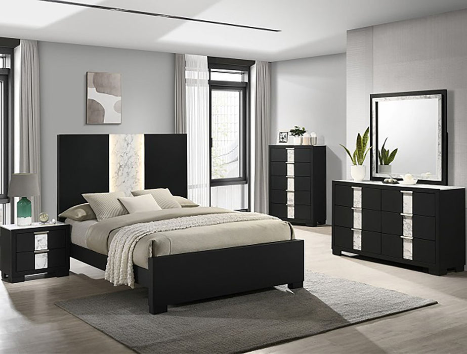 Crown Mark Furniture Rangley 6 Drawer Dresser in Black - Olympia Furniture (Saint George, Utah)