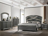 Crown Mark Furniture Adira King Upholstered Panel Bed in Silver B7880-K - Olympia Furniture (Saint George, Utah)