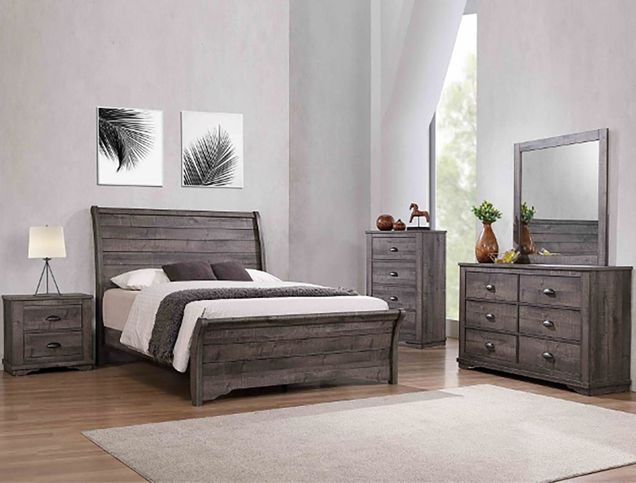 Crown Mark Furniture Coralee Queen Sleigh Bed in Gray B8100-Q - Olympia Furniture (Saint George, Utah)