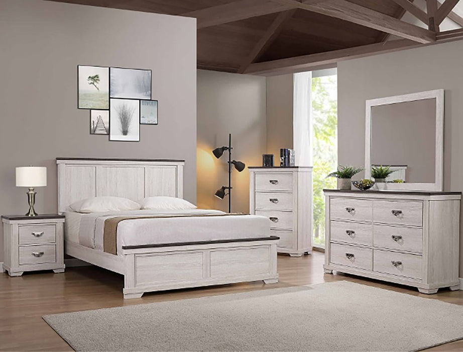 Crown Mark Furniture Leighton Queen Panel Bed in White B8180-Q - Olympia Furniture (Saint George, Utah)