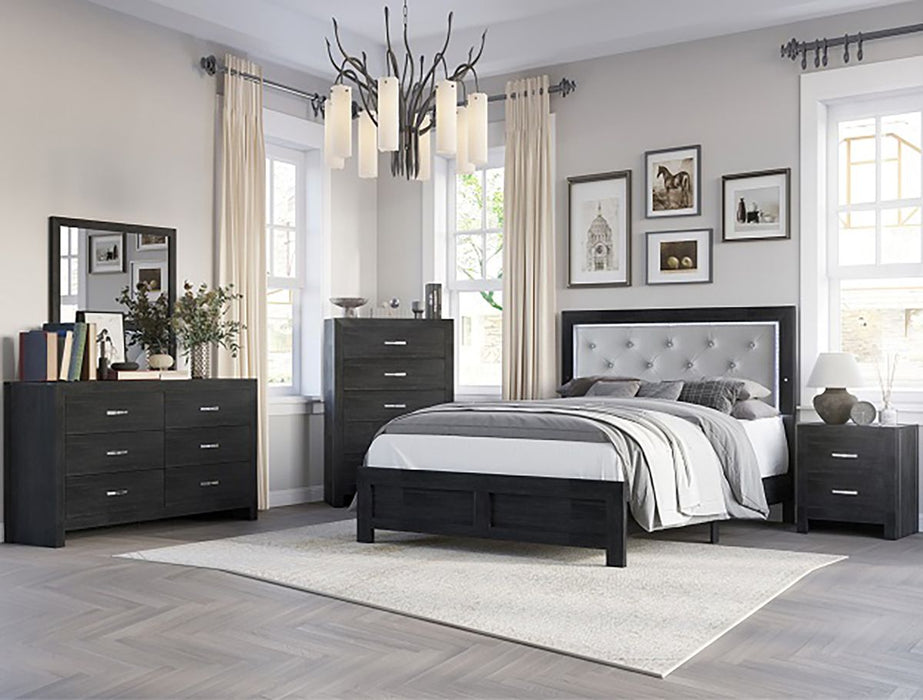 Crown Mark Furniture Jaylen 5 Drawer Chest in Black - Olympia Furniture (Saint George, Utah)