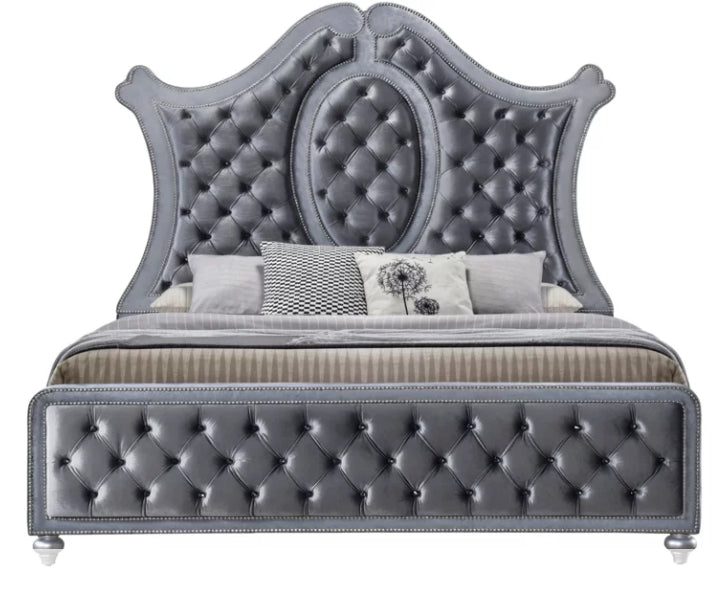 Crown Mark Furniture Voltare Queen Bed in Dark Grey - Olympia Furniture (Saint George, Utah)