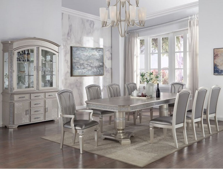 Crown Mark Klina Glam Dining Arm Chair in Light Gray (Set of 2) - Olympia Furniture (Saint George, Utah)