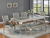 Crown Mark Furniture Caldwell Dining Table in Light Champagne - Olympia Furniture (Saint George, Utah)