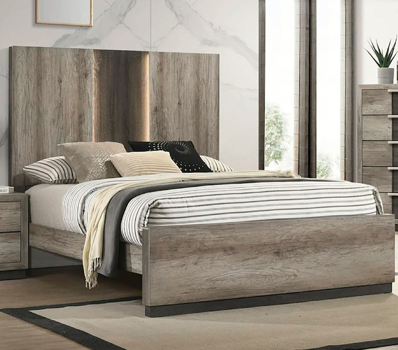 Crown Mark Furniture Rangley Queen Panel Bed in Brown B6830-Q - Olympia Furniture (Saint George, Utah)