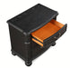 Crown Mark Furniture Kingsbury 3 Drawer Nightstand in Black - Olympia Furniture (Saint George, Utah)