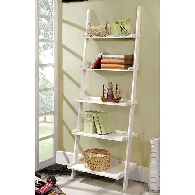 Sion White Ladder Shelf - Olympia Furniture (Saint George, Utah)