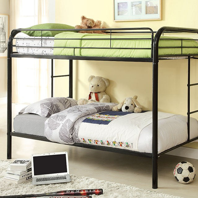 Rainbow Twin/Twin Bunk Bed Black, Silver, & White - Olympia Furniture (Saint George, Utah)