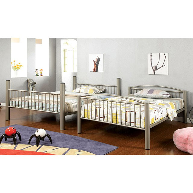Lovia Metallic Gold Full/Full Bunk Bed - Olympia Furniture (Saint George, Utah)