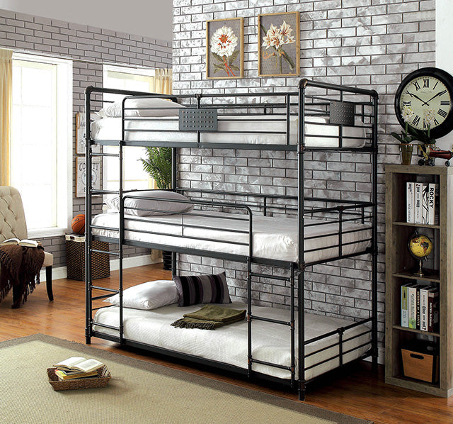 Olga I Antique Black Full/Full Bunk Bed - Olympia Furniture (Saint George, Utah)