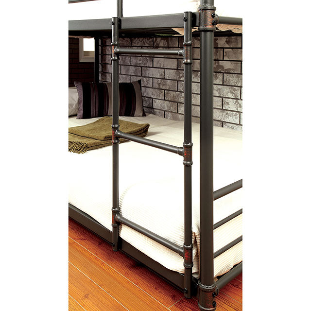 Olga I Antique Black Twin/Twin/Twin Bunk Bed - Olympia Furniture (Saint George, Utah)
