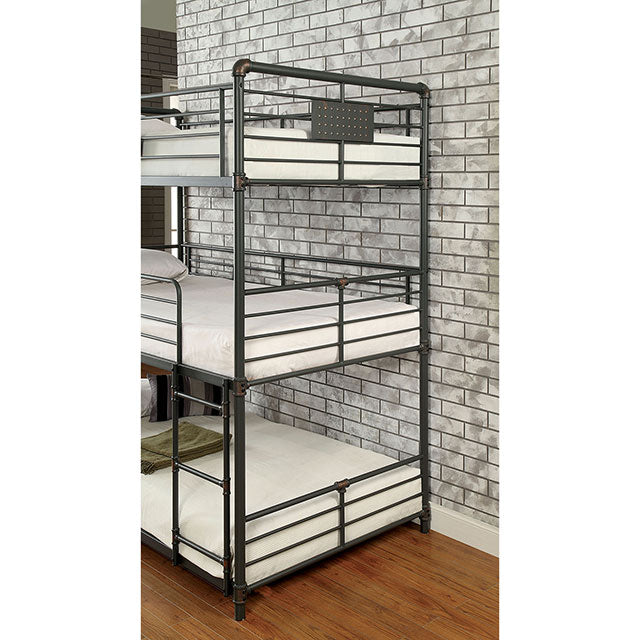 Olga I Antique Black Full/Full Bunk Bed - Olympia Furniture (Saint George, Utah)