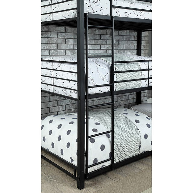 Olga I Sand Black Full Triple Decker Bed - Olympia Furniture (Saint George, Utah)