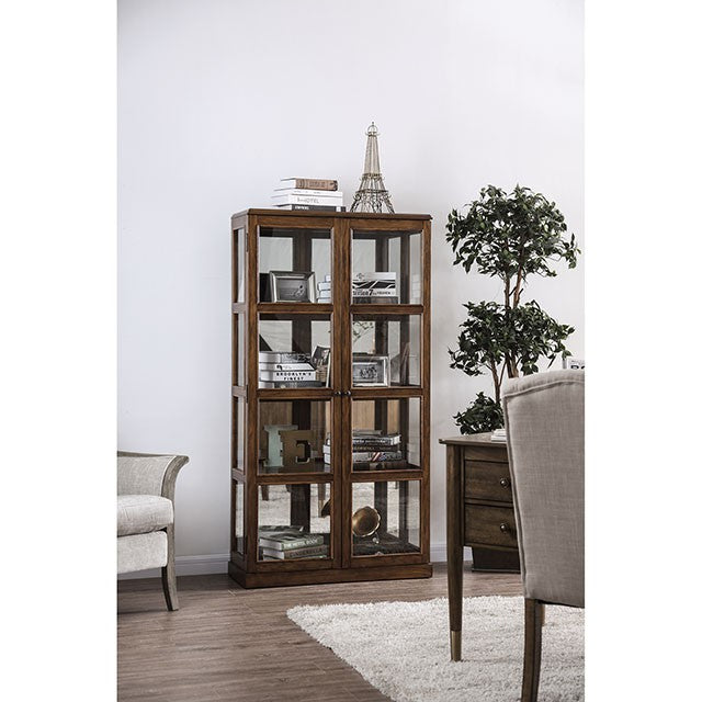 Vilas Oak Curio Cabinet - Olympia Furniture (Saint George, Utah)
