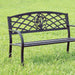 MINOT Black Patio Steel Bench - Olympia Furniture (Saint George, Utah)