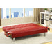 Farel Futon Sofa Red & White - Olympia Furniture (Saint George, Utah)