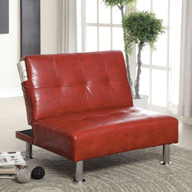 Bulle Chair Grey & Red - Olympia Furniture (Saint George, Utah)