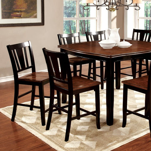 DOVER II Black/Cherry Counter Ht. Table w/ 16" Leaf - Olympia Furniture (Saint George, Utah)