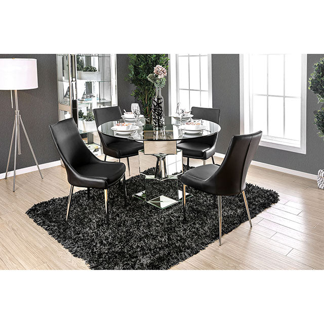 Izzy 5 Pc Dining Table Set (White Chairs) - Olympia Furniture (Saint George, Utah)