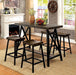 Lainey Weathered Medium Oak/Black Counter Ht. Table - Olympia Furniture (Saint George, Utah)