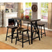 Lainey Weathered Medium Oak/Black Counter Ht. Table - Olympia Furniture (Saint George, Utah)
