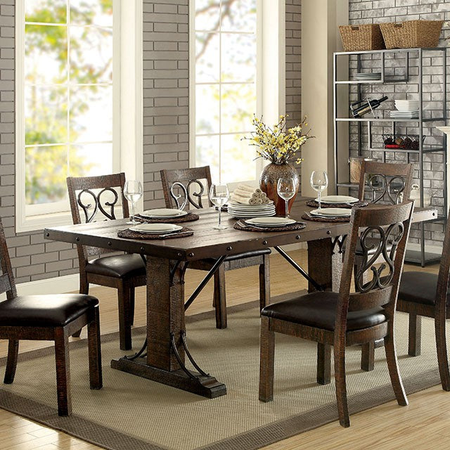 PAULINA Rustic Walnut Dining Table - Olympia Furniture (Saint George, Utah)