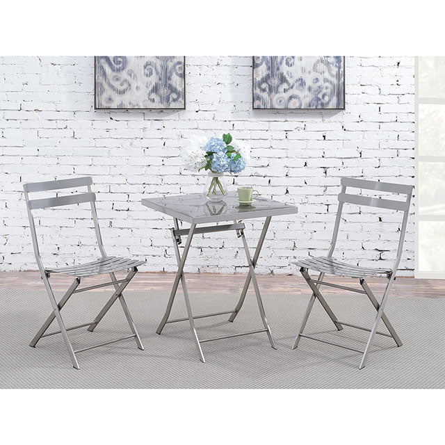 Lilah Stainless Folding Chair (2/Ctn) - Olympia Furniture (Saint George, Utah)