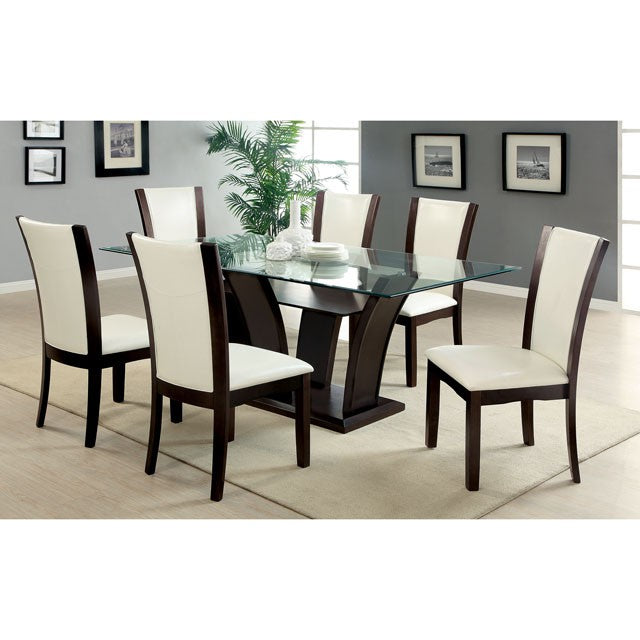 Manhattan I Dark Cherry/White Side Chair, White (2/CTN) - Olympia Furniture (Saint George, Utah)